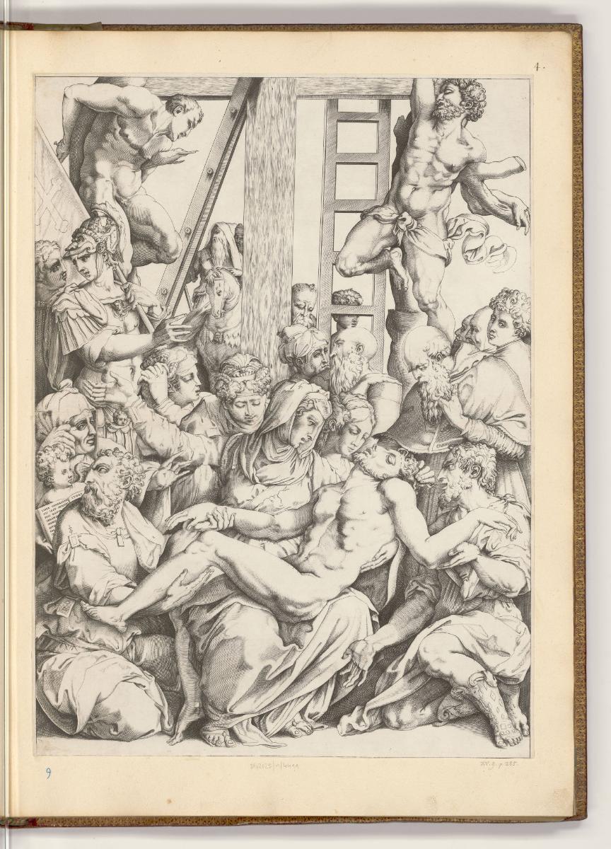 Druckgrafiken von Enea Vico, Beweinung Christi, Inv. Nr.: HB34, HB34/4