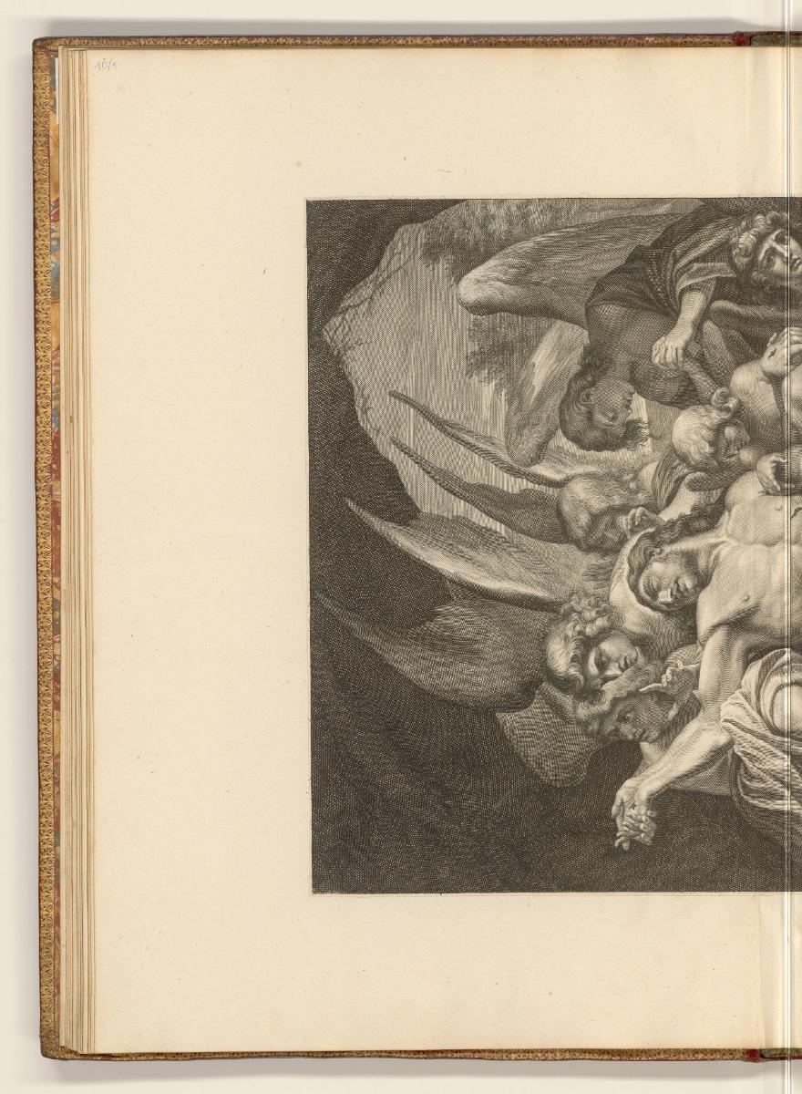 Druckgrafiken von und nach Ludovico und Annibale Carracci, Leichnam Christi (oberer Teil), Inv.…