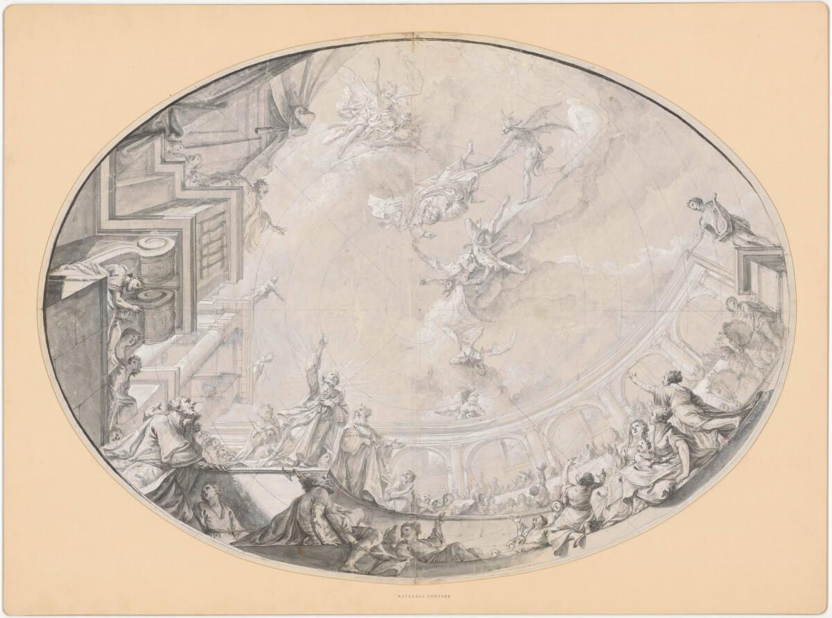Matthäus Günther, Petrus und Paulus vertreiben die Dämonen (Entwurf für ein Deckenbild in der K…