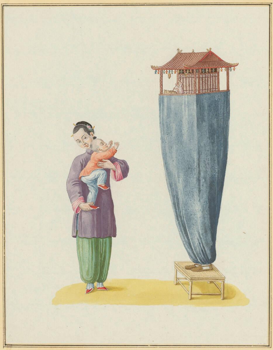 Anonym, Marionettenspieler vor Mutter und Kind, Inv. Nr.: 13982