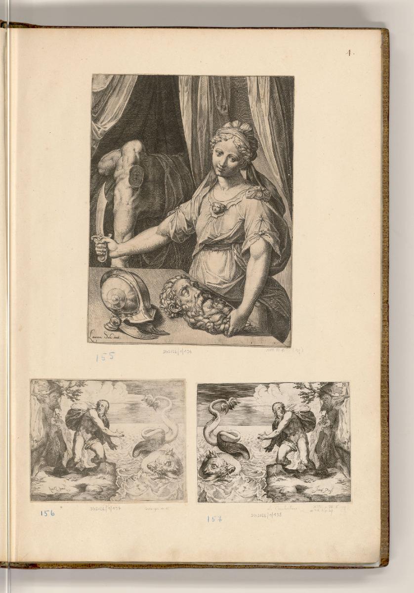 Druckgrafiken von und nach Agostino Carracci, Judith mit dem Haupt des Holofernes; Jonas und de…