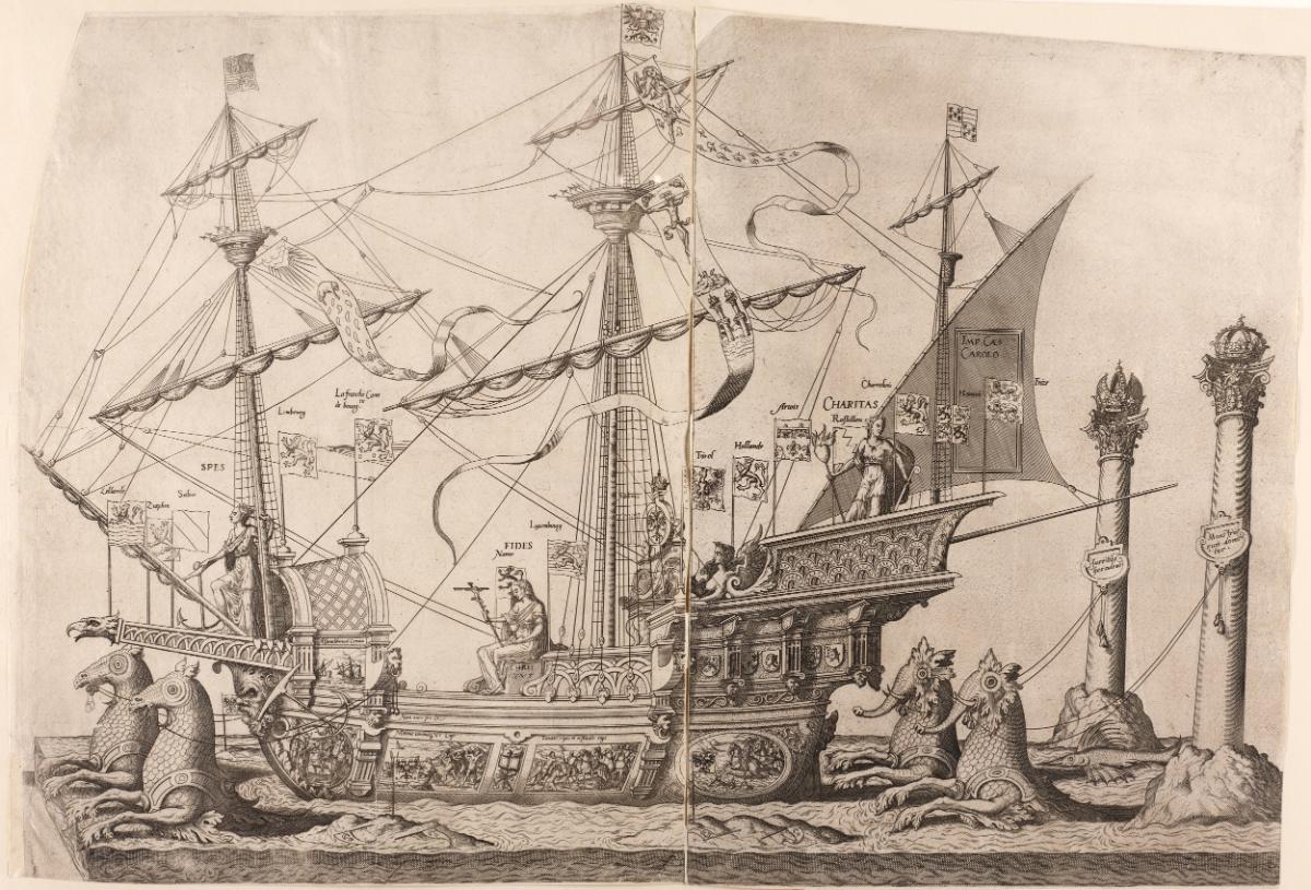 Trauerzug in Brüssel anlässlich des Todes von Kaiser Karl V. 1558, Inv. Nr.: NL/7/101