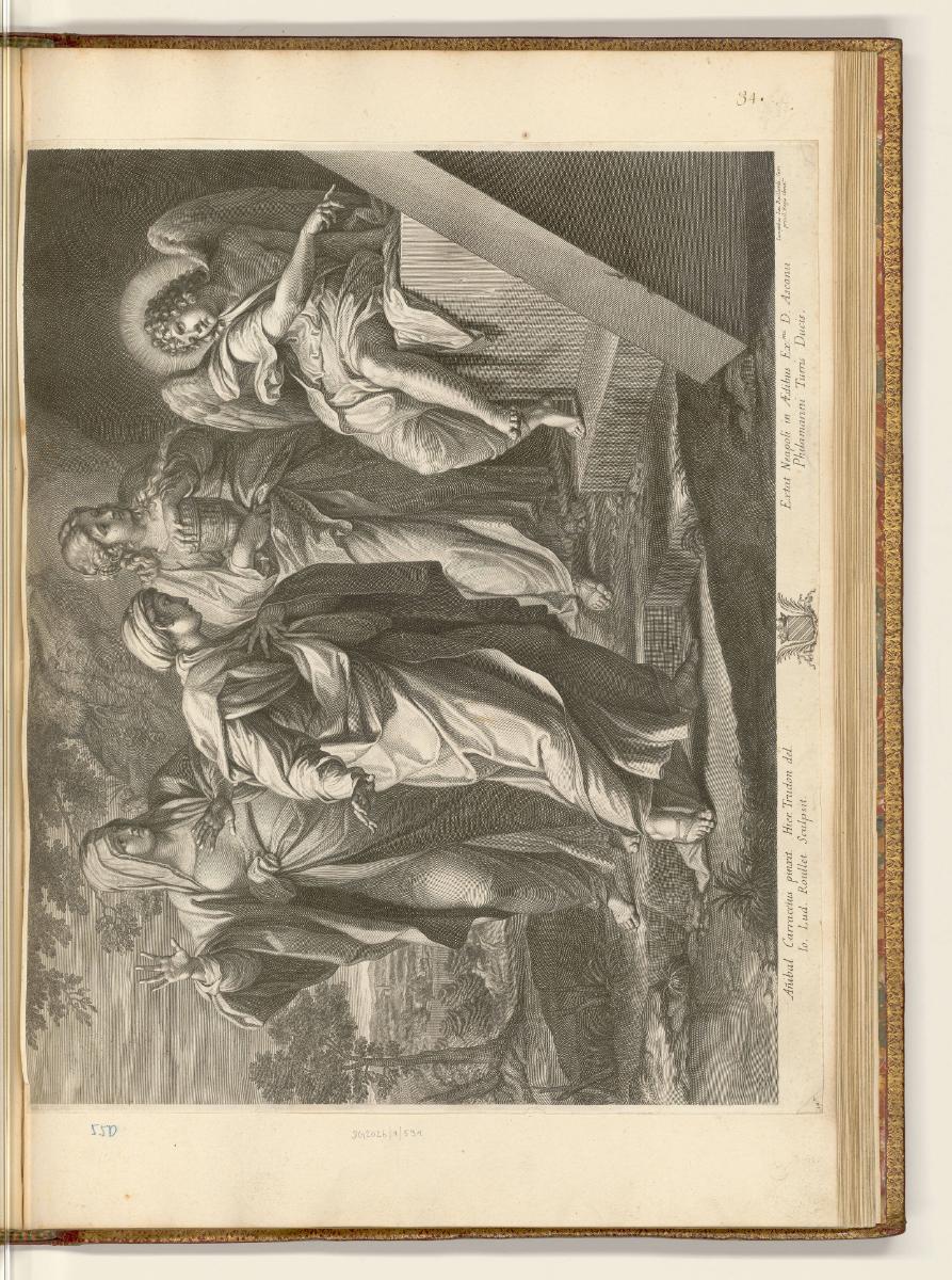Druckgrafiken nach Annibale und Agostino Carracci, Die drei Marien am leeren Grab, Inv. Nr.: HB…
