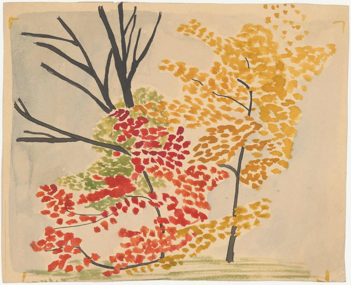 Lilith Lang, Herbstliche Bäume, Inv. Nr.: OKA18
