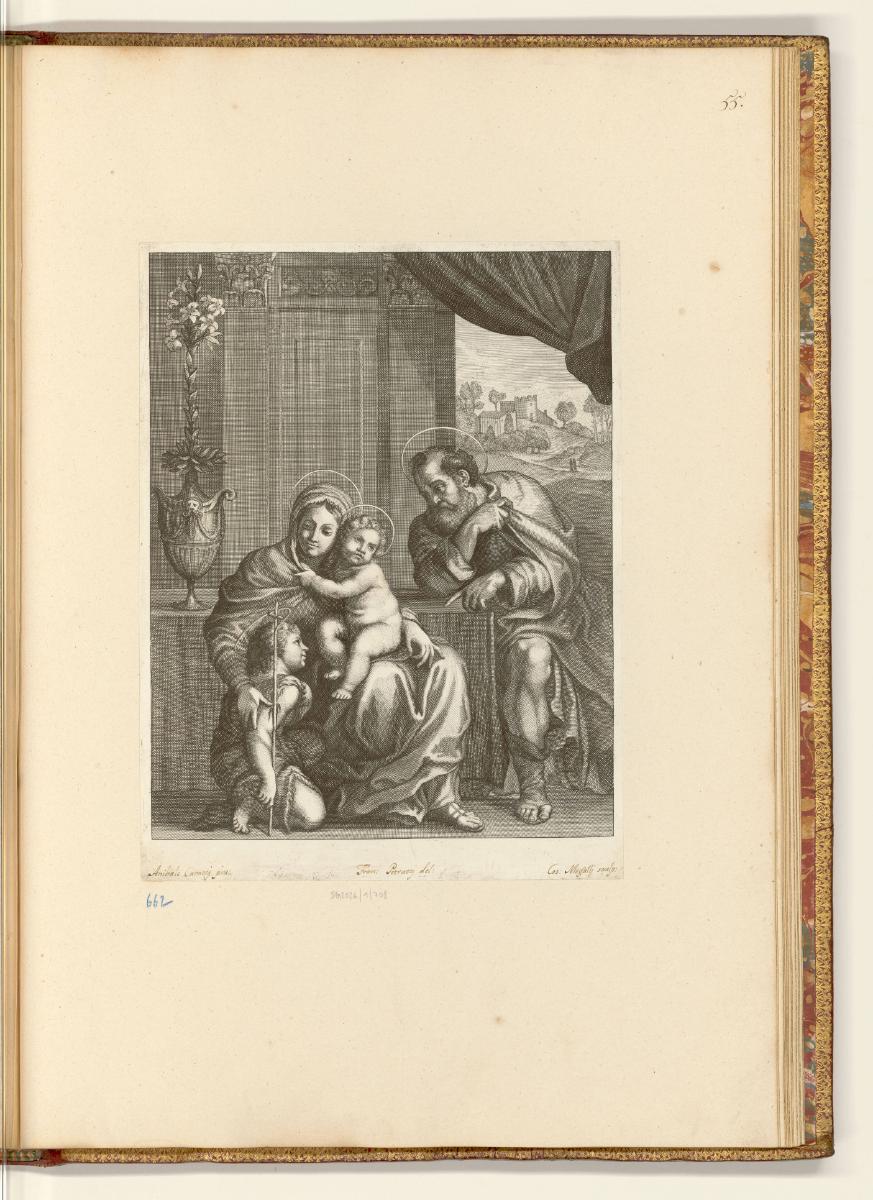 Druckgrafiken nach Werken von Annibale und Agostino Carracci, Heilige Familie mit Johannesknabe…