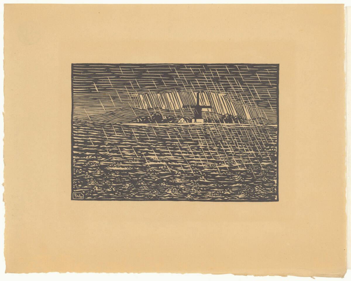 Wilhelm Laage, Das Dorf Beyen im Regen, Inv. Nr.: DGNF6833/31