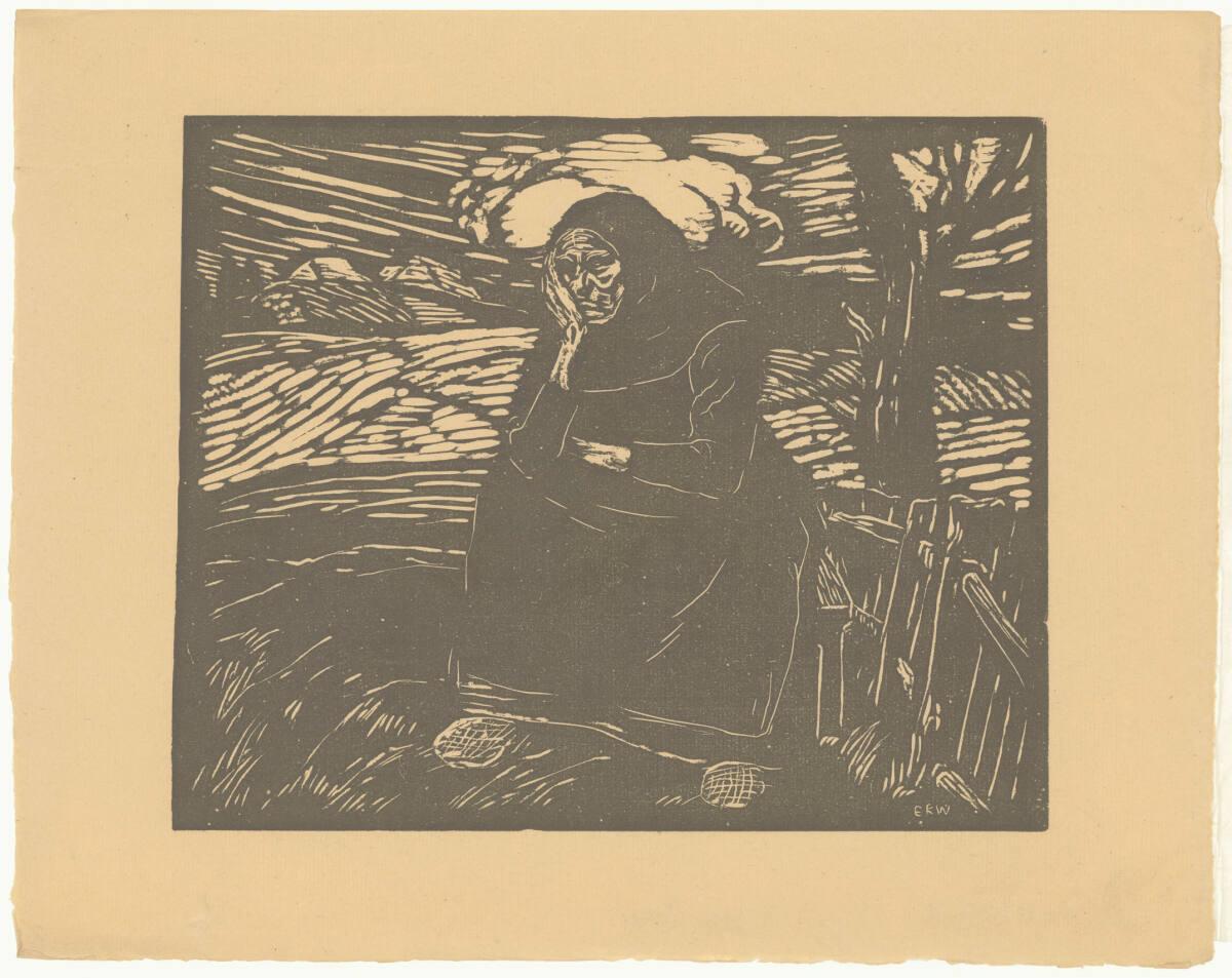 Emil Rudolf Weiß, Sitzende alte Frau, Inv. Nr.: DGNF6833/16