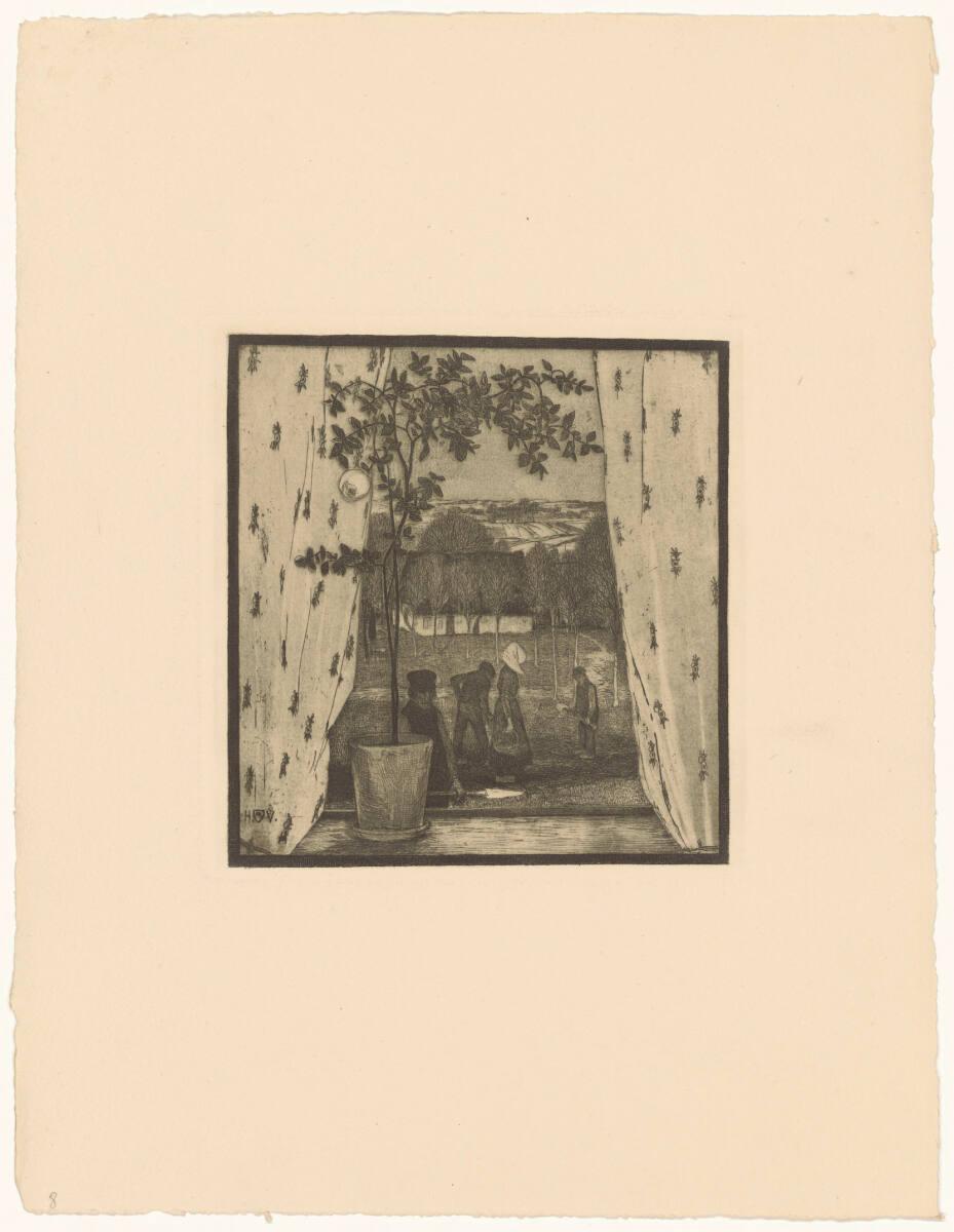 Heinrich Johann Vogeler, Vor Feierabend, Inv. Nr.: DG2005/10897/8