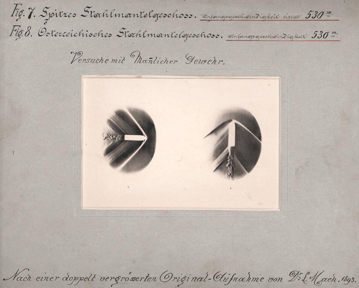 Ernst Mach, Ludwig Mach, Momentfotografie eines fliegenden Geschosses, Inv. Nr.: FotoGLV2000/74…