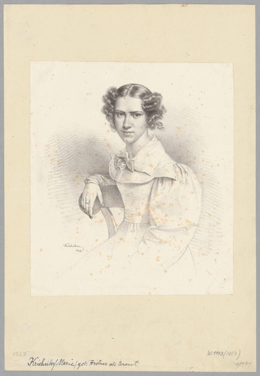 Josef Kriehuber, Marie Kriehuber, geborene Forstner (1805-1889) [Porträt], Inv. Nr.: DG2026/2/2…