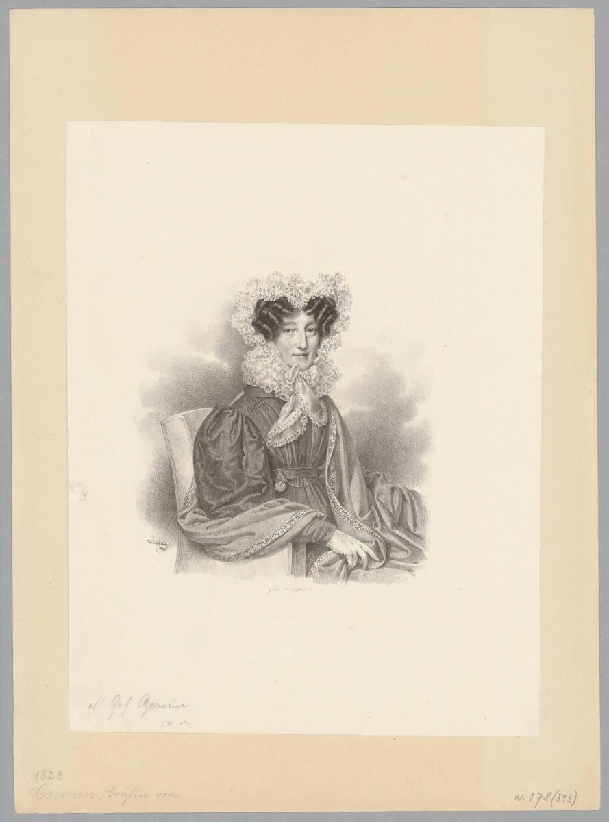 Josef Kriehuber, Maria Antonia Gräfin Czernin von Chudenitz, geborene Gräfin Salm-Neuburg (1776…
