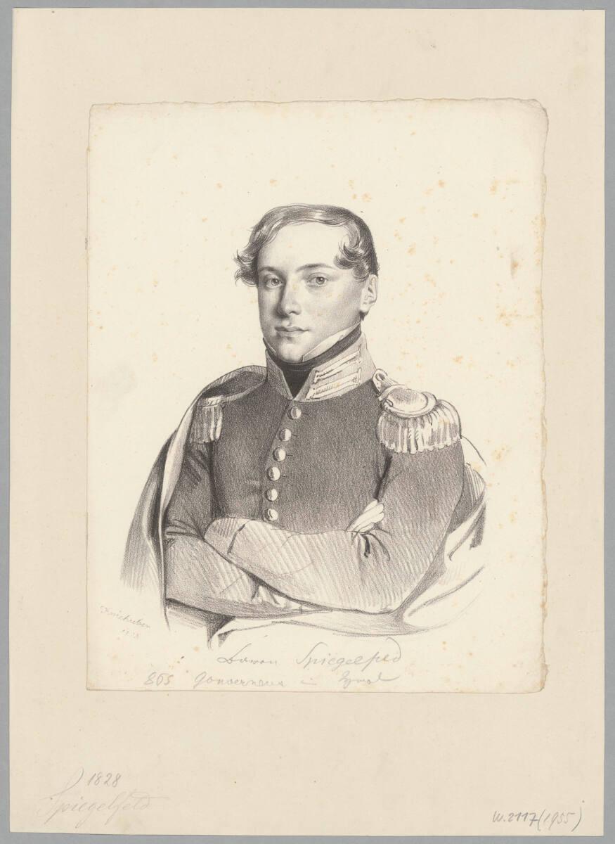 Josef Kriehuber, Franz Xaver Freiherr von Spiegelfeld (1802-1885) [Porträt], Inv. Nr.: DG2026/2…