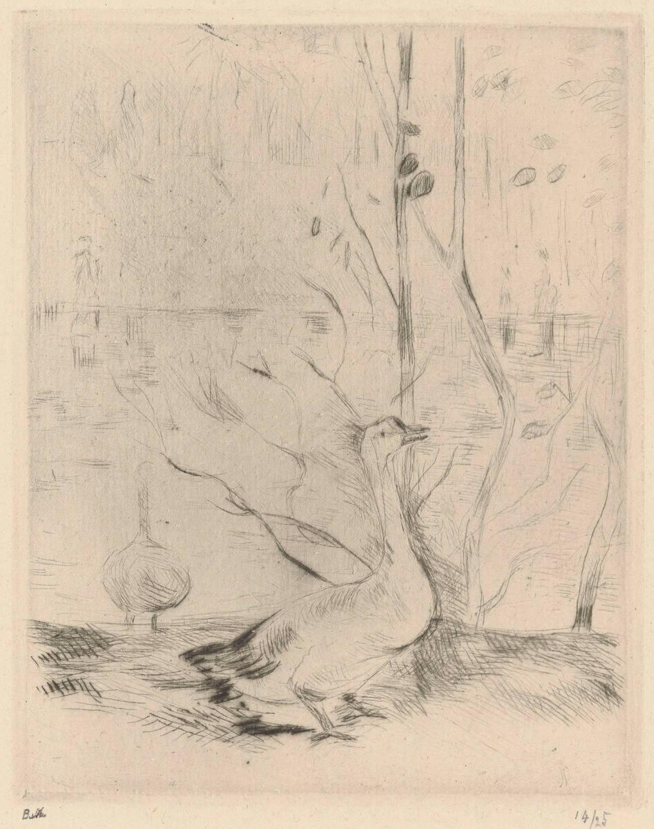 Berthe Morisot, Die Gans, Inv. Nr.: DG1924/8