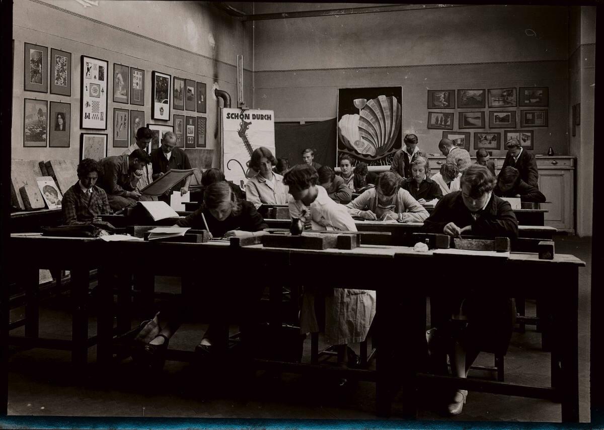 Anonym, Interieur der Graphischen Lehr- und Versuchsanstalt: Lithografie, Inv. Nr.: FotoGLV2000…