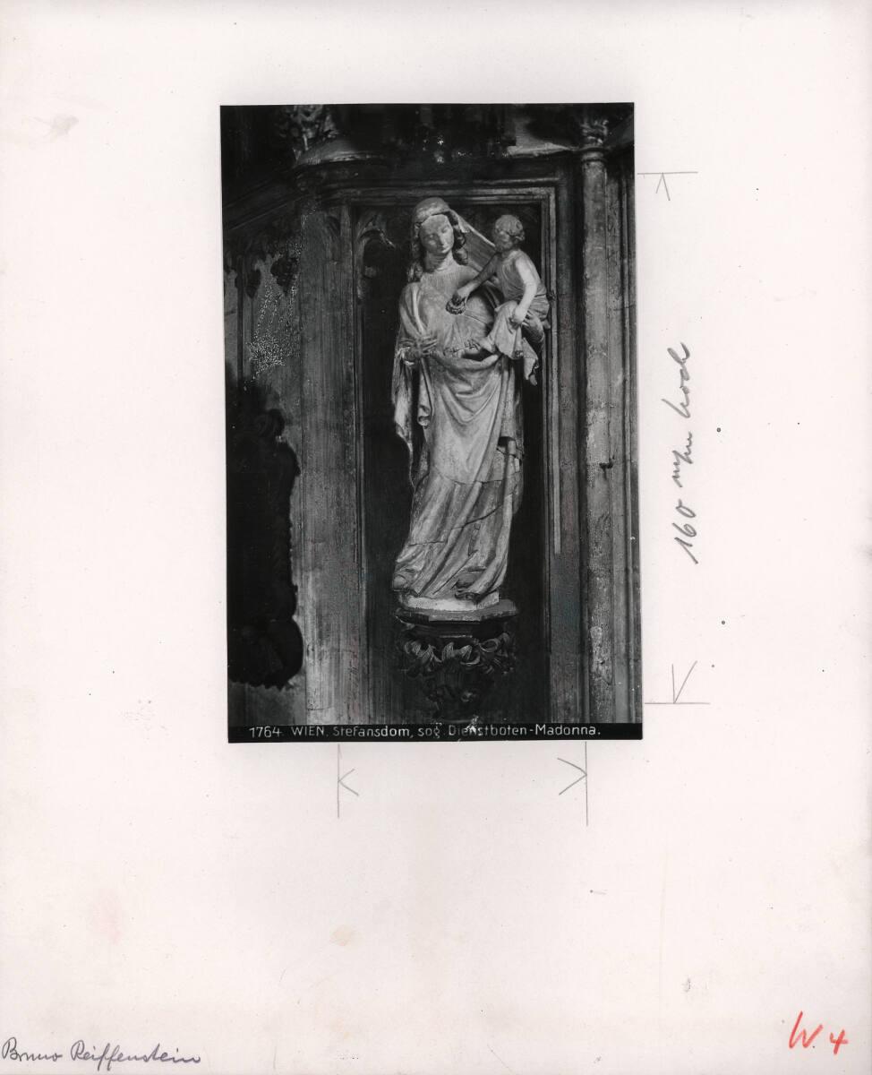 Bruno Reiffenstein, Wien, Stephansdom. Dienstbotenmadonna in der Barbarakapelle (um 1330), Inv.…