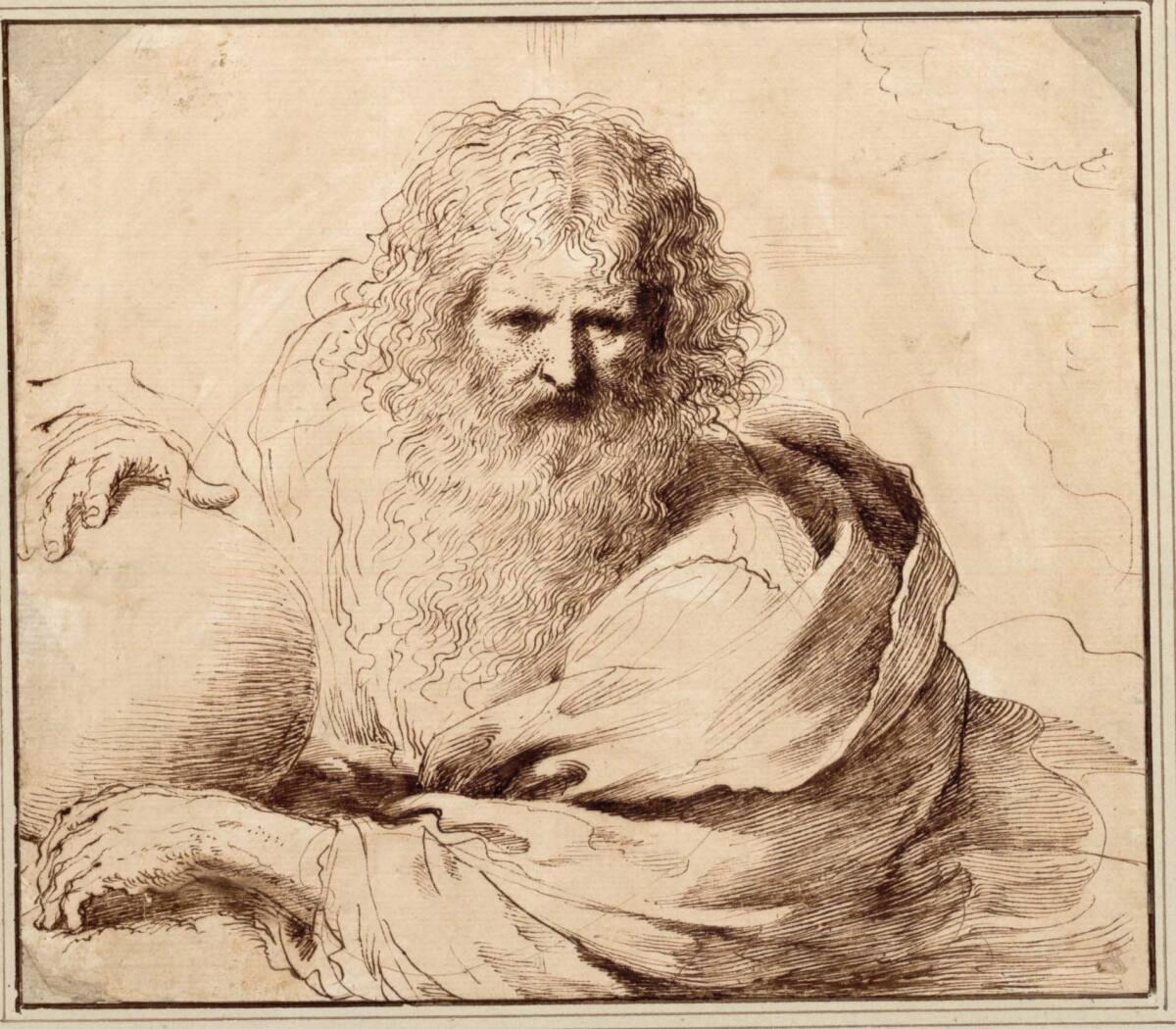 Giovanni Francesco Barbieri gen. il Guercino, Gottvater in Halbfigur, Inv. Nr.: 2296
