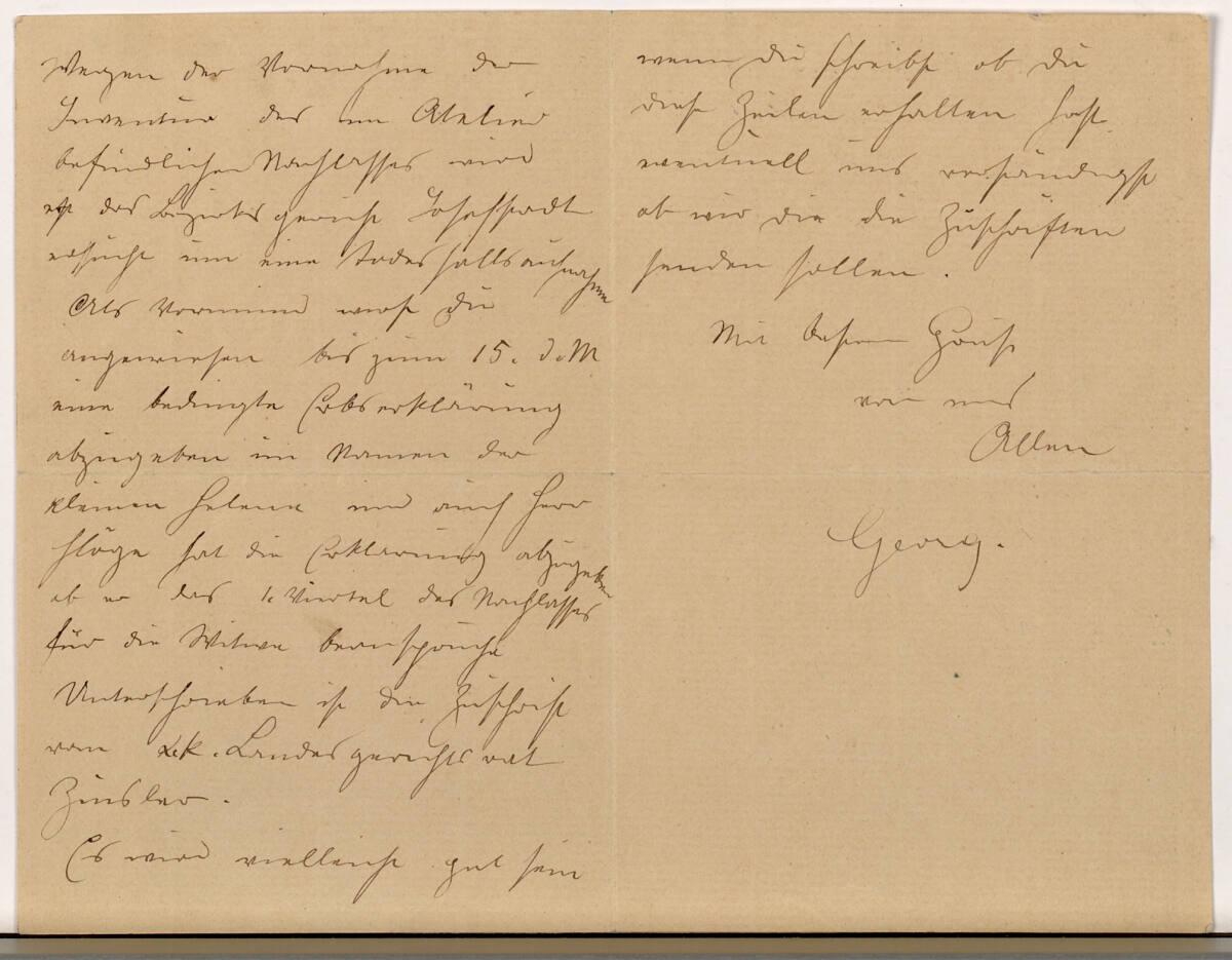 Brief von Georg Klimt an Gustav Klimt, Inv. Nr.: GKA49v