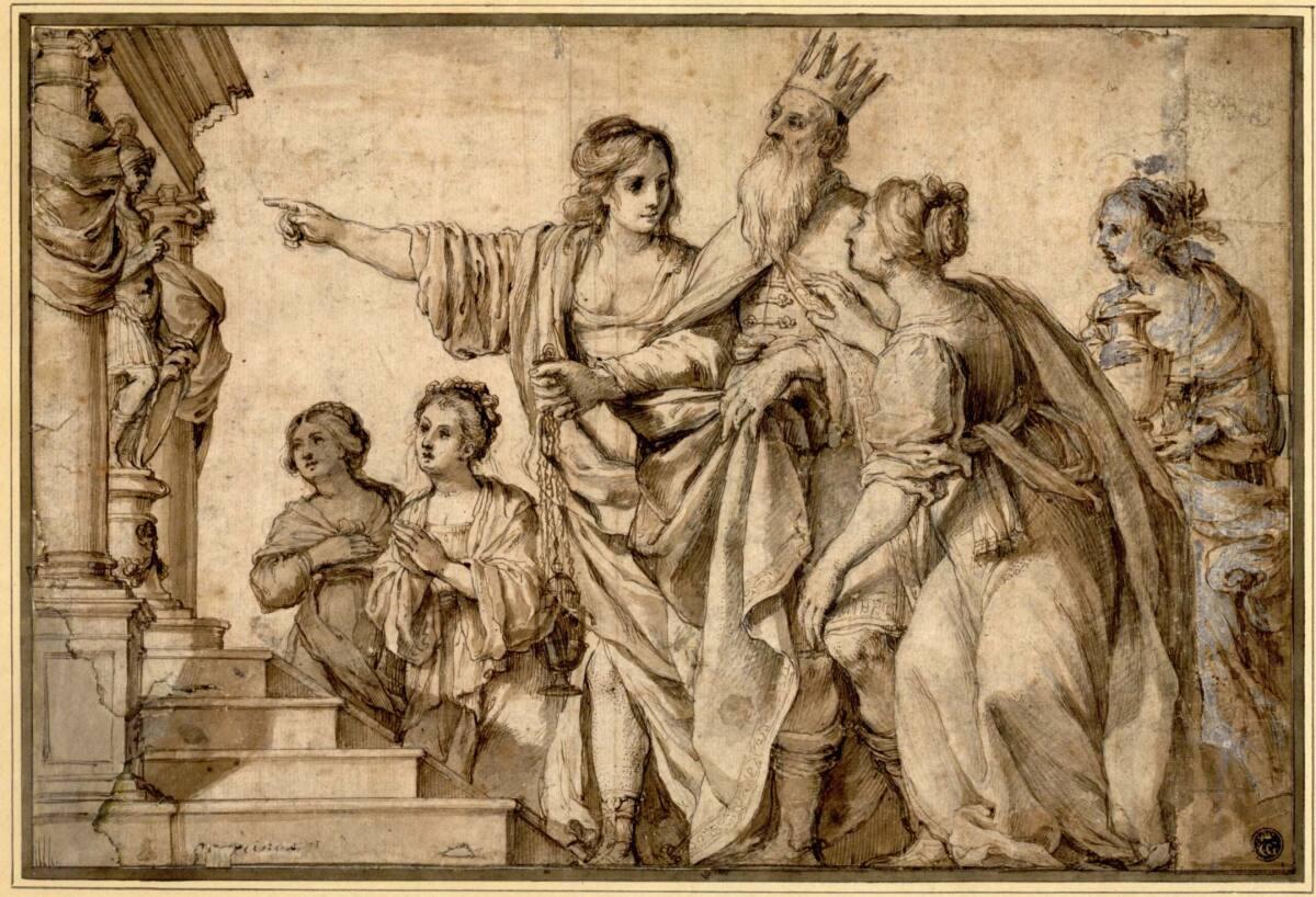 Anonym, Salomon, von seinen Frauen zum Götzendienst verleitet, Inv. Nr.: 2300