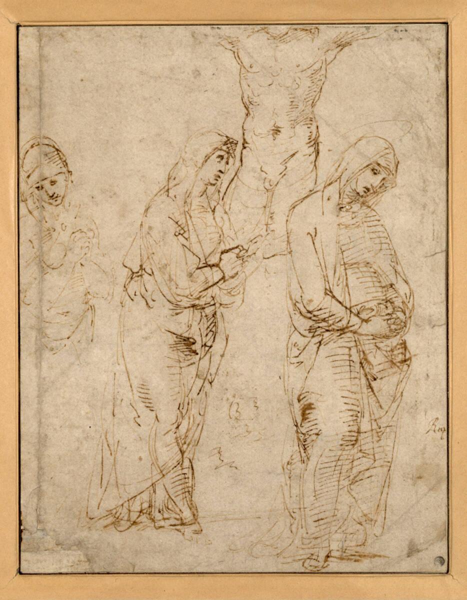 Drei Studien zu einer Madonna unter dem Kreuz, Raphael