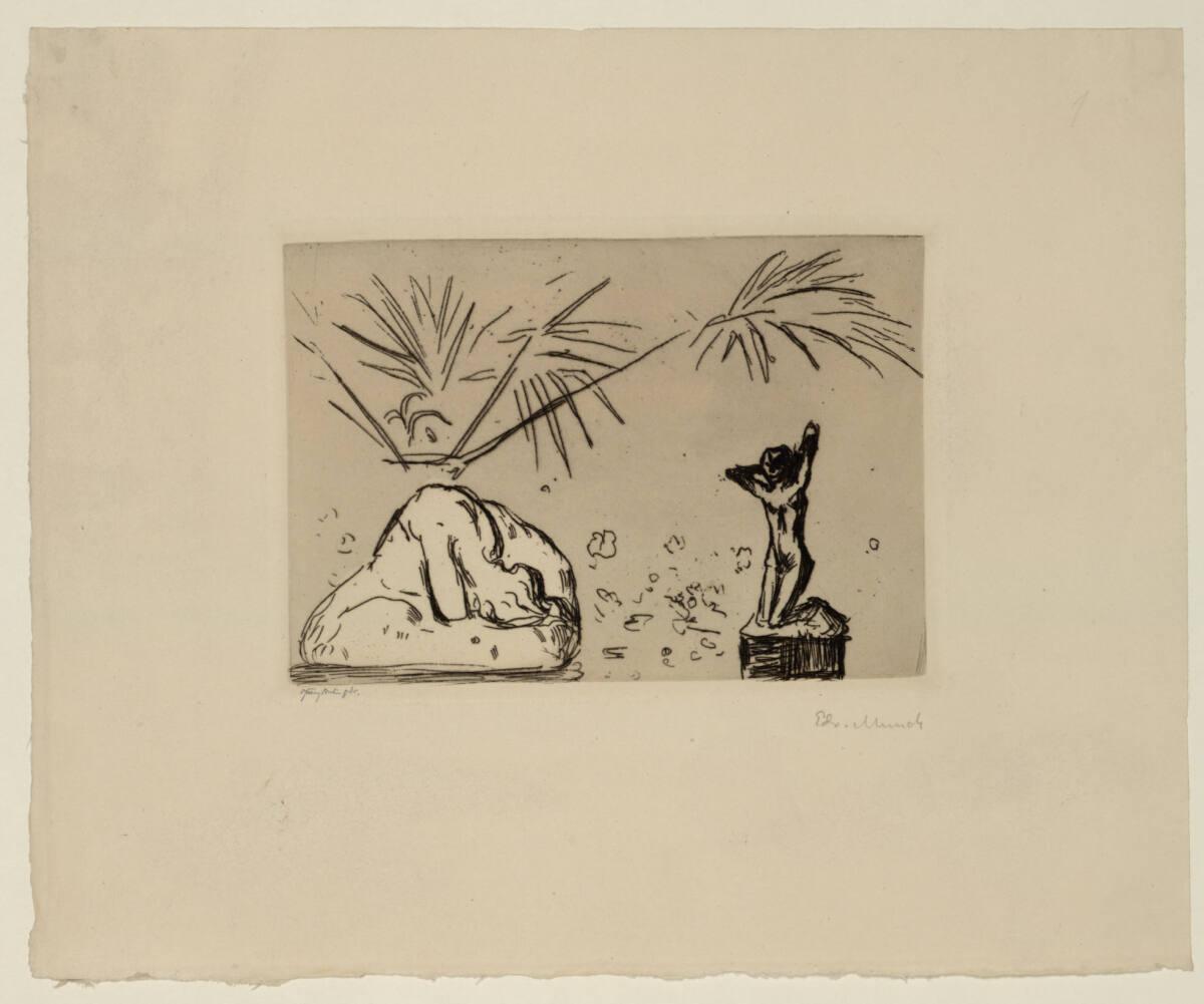 Edvard Munch, Innenraum mit Skulpturen, Inv. Nr.: DG1921/141/16