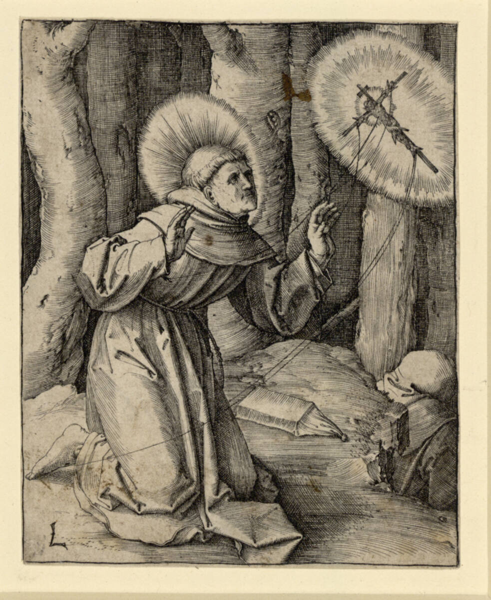 Der heilige Franziskus empfäng die Wundmale, Lucas van Leyden