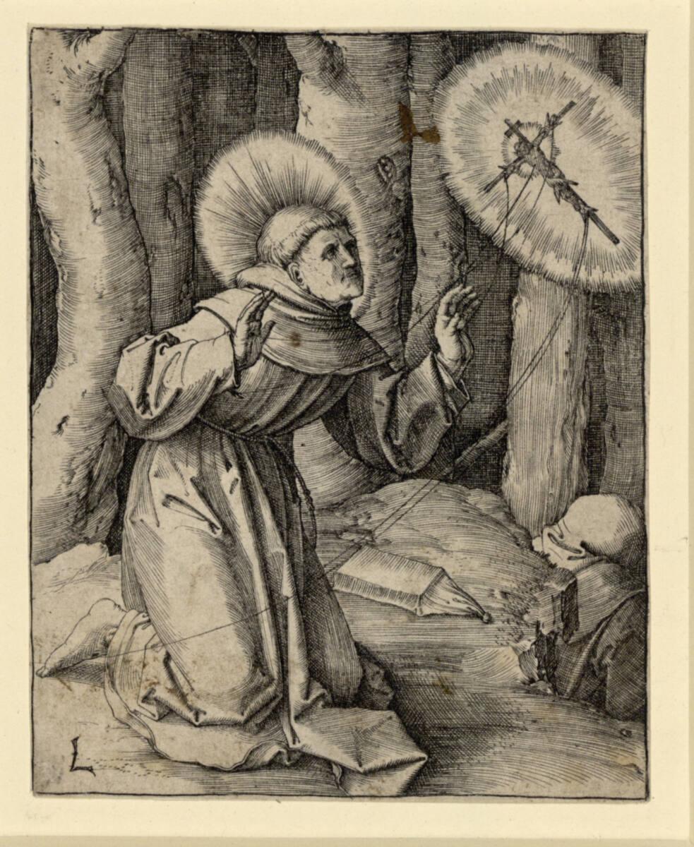 Lucas Hugensz. van Leyden, Der heilige Franziskus empfäng die Wundmale, Inv. Nr.: DG1926/2018