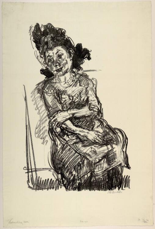 Oskar Kokoschka, Sitzendes Mädchen, Inv. Nr.: DG1923/608