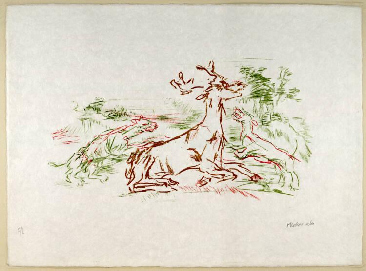Oskar Kokoschka, Le Cerf, le Cygne sont des Masques..., Inv. Nr.: DG1990/14