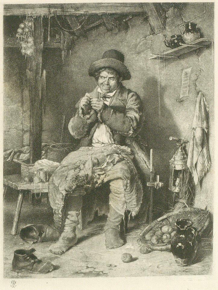 Paul Pretsch, Verkleinerte Lithografie der Darstellung eines Schneiders, Inv. Nr.: Foto2002/37/…