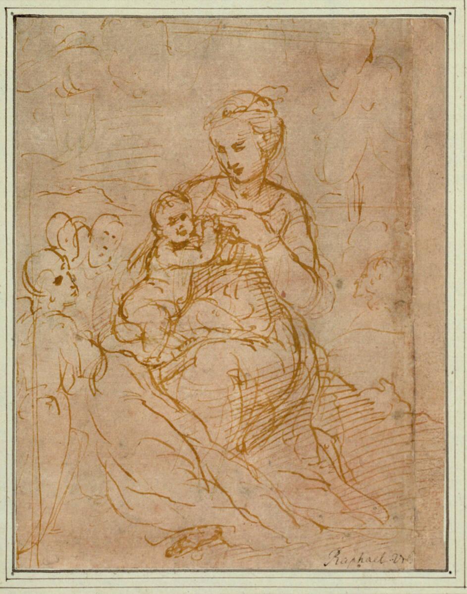 Raffaello Santi, Maria Lactans mit Engeln, Inv. Nr.: 202