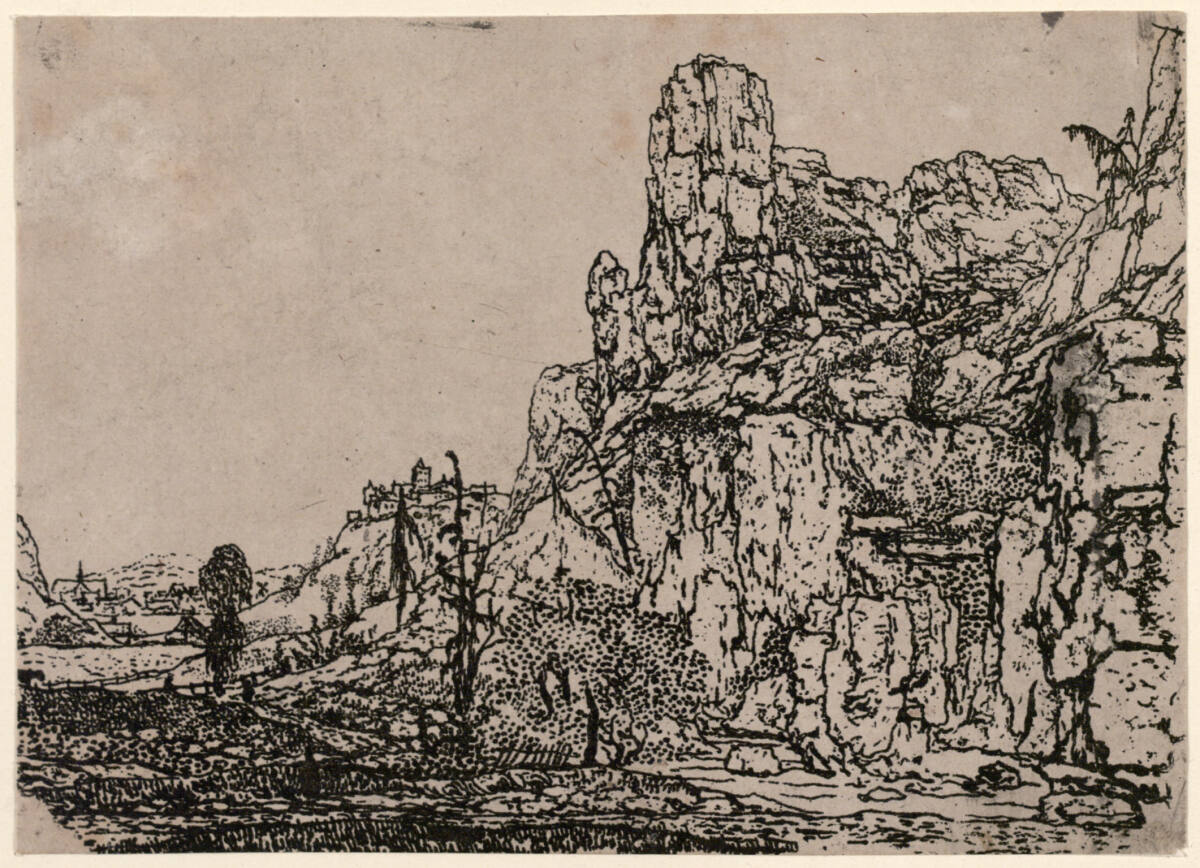 Die Landschaft mit dem spitzen Felsen, Hercules Seghers