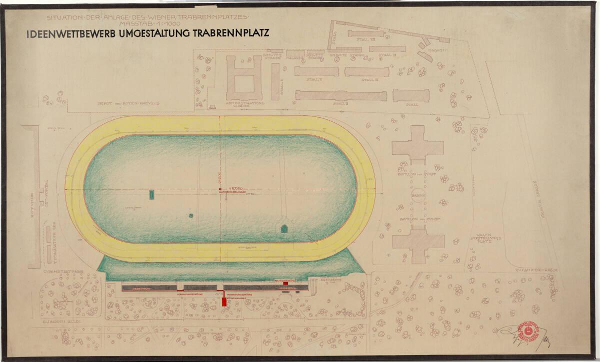 Wien, Krieau, Trabrennanlage, Umbauprojekt, Situationsplan, Inv. Nr.: AZ12364