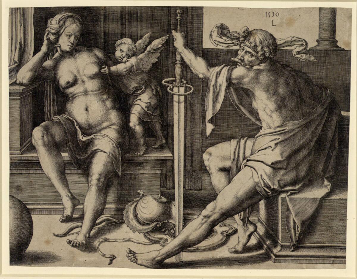 Lucas Hugensz. van Leyden, Mars, Venus und Cupido, Inv. Nr.: DG1926/2036