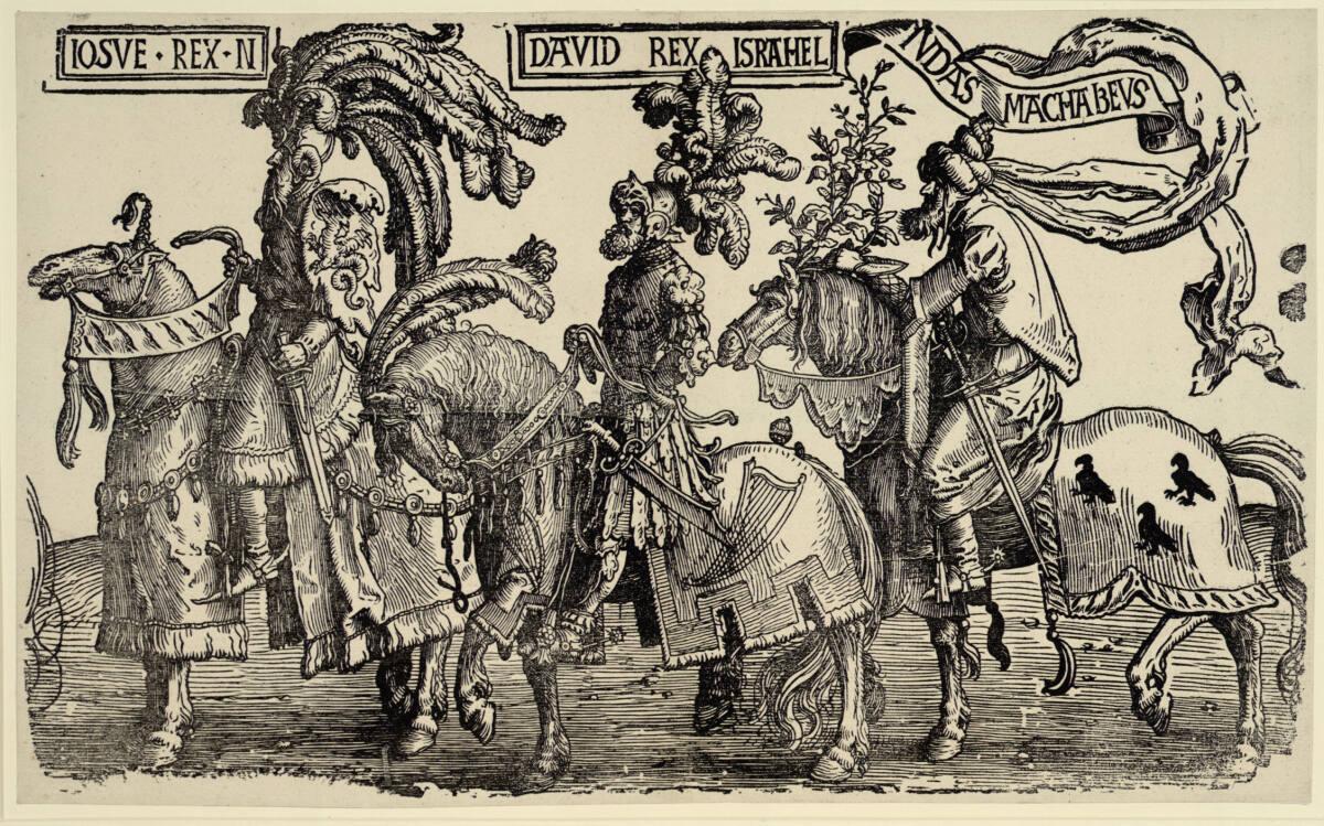 Lucas Hugensz. van Leyden, Josua, David und Judas Maccabäus, Inv. Nr.: DG1926/1885