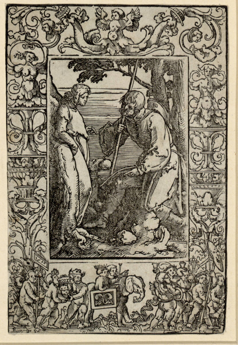 Heiliger Rochus mit einem Engel, Lucas van Leyden