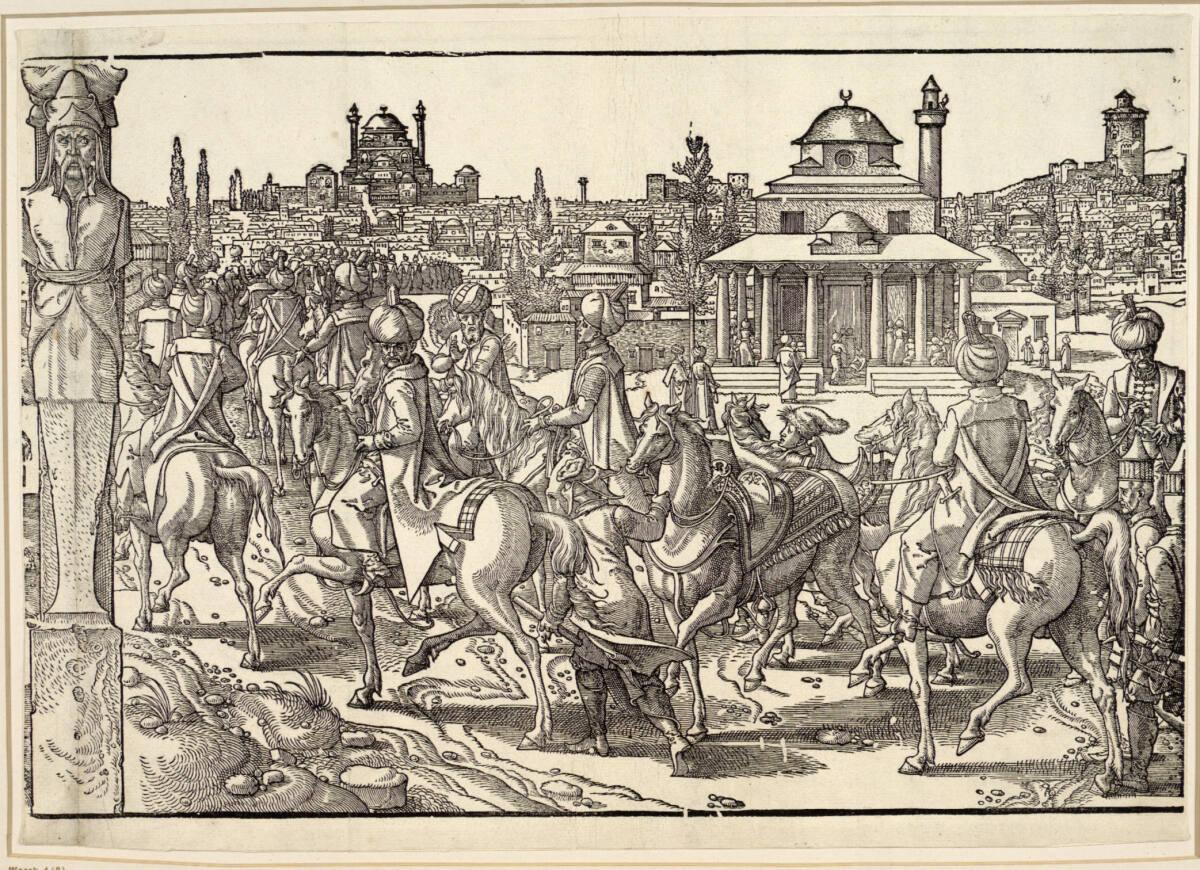 Pieter Coecke van Aelst, Prozession von Süleyman I., Inv. Nr.: DG1957/350/10