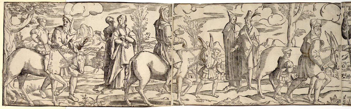Der Vater, sein Sohn und der Esel, Cornelis Anthonisz, 1544