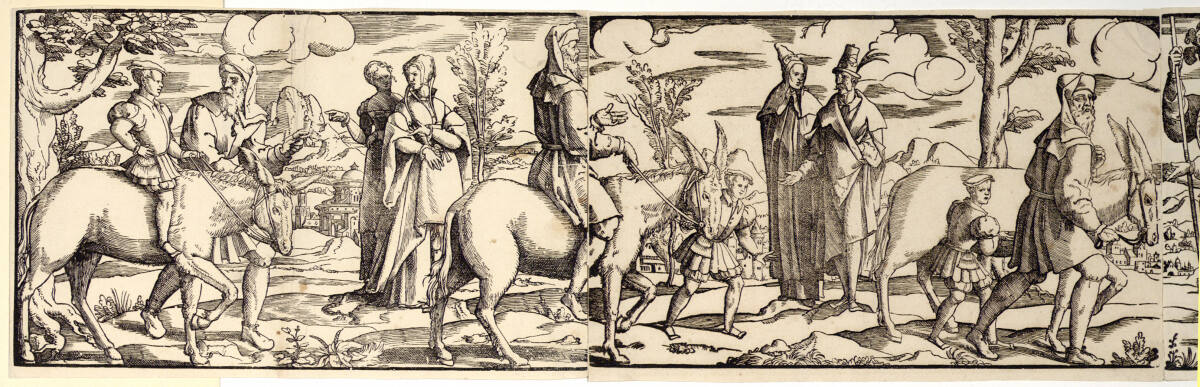 Der Vater, sein Sohn und der Esel, Cornelis Anthonisz, 1544