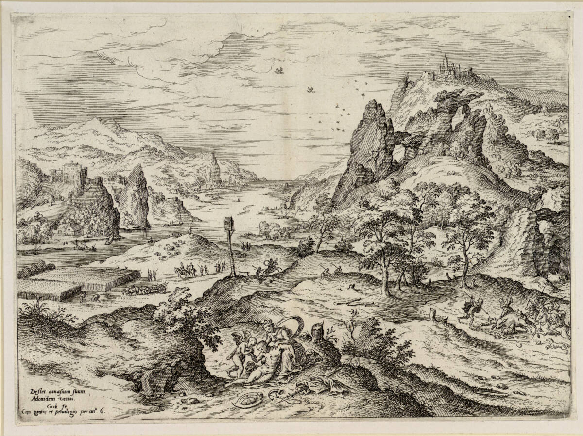 Venus und Adonis, MatthijsCock, 1558