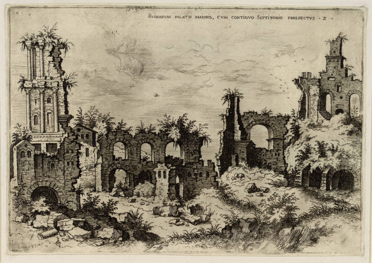 Ruinarum Palatii Maioris 2., Hieronymus Cock, 1550