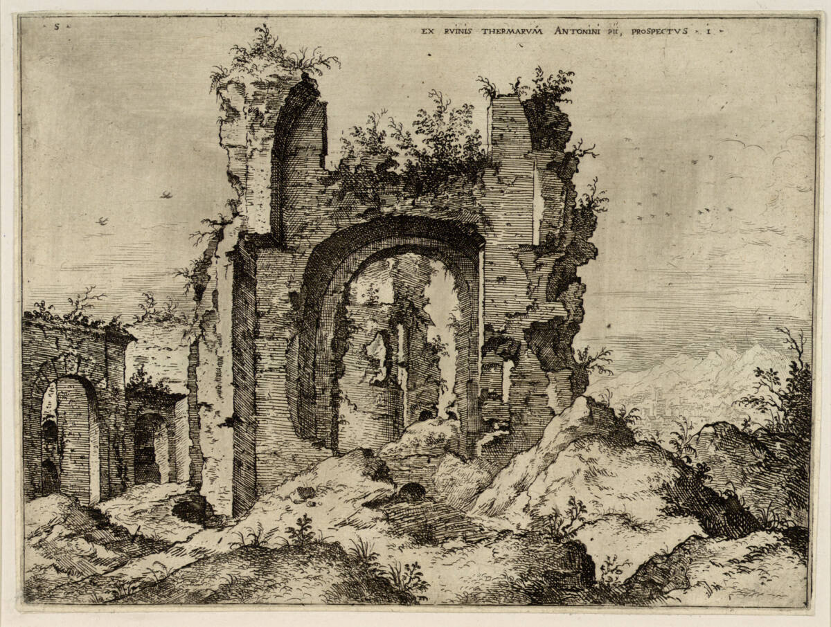 Ex Ruinis Thermarum Antonini., Hieronymus Cock, 1550–1551