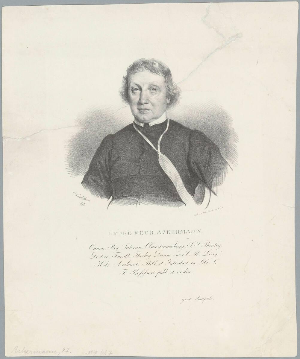Josef Kriehuber, Petrus Fourerius (eigentlich: Leopold) Ackermann (1771-1831) [Porträt], Inv. N…