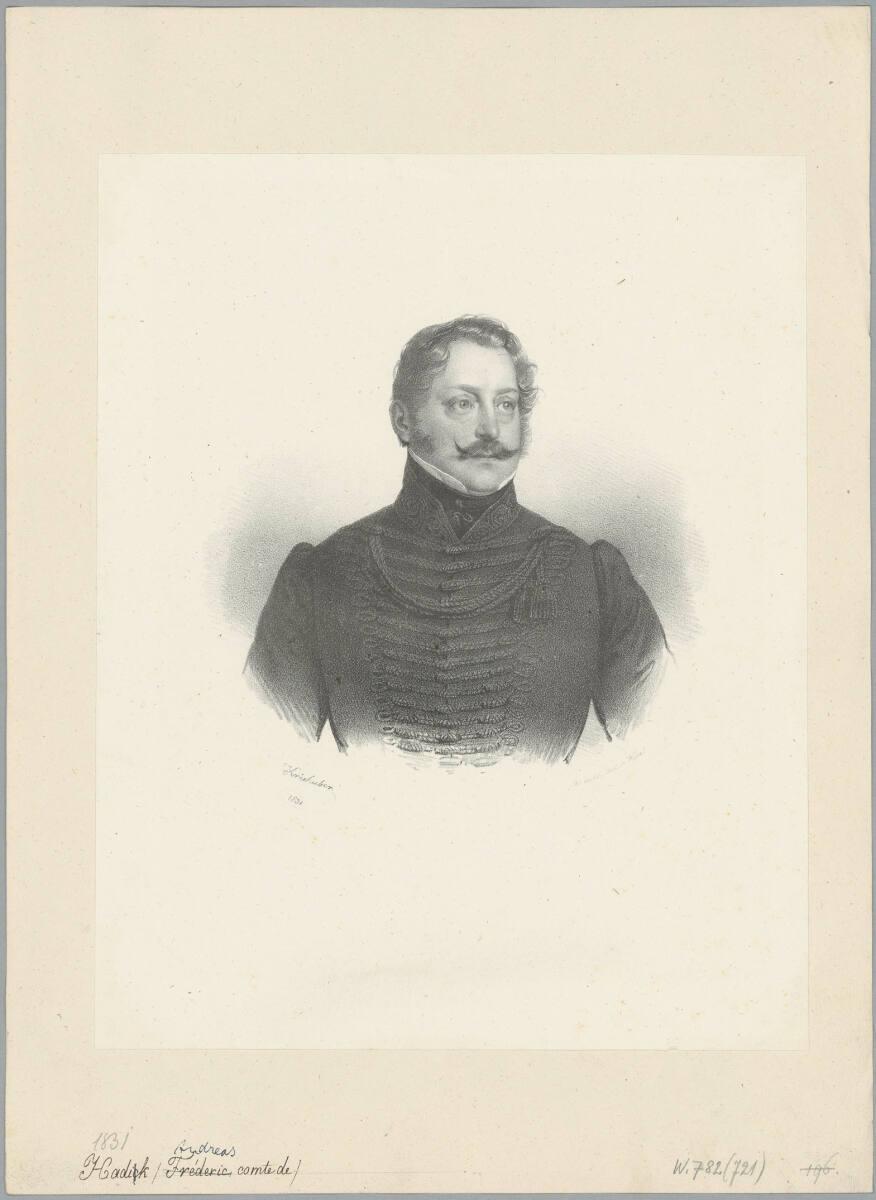 Josef Kriehuber, Andreas Graf Hadik von Futak (1789-1839) [Porträt], Inv. Nr.: DG2026/2/165
