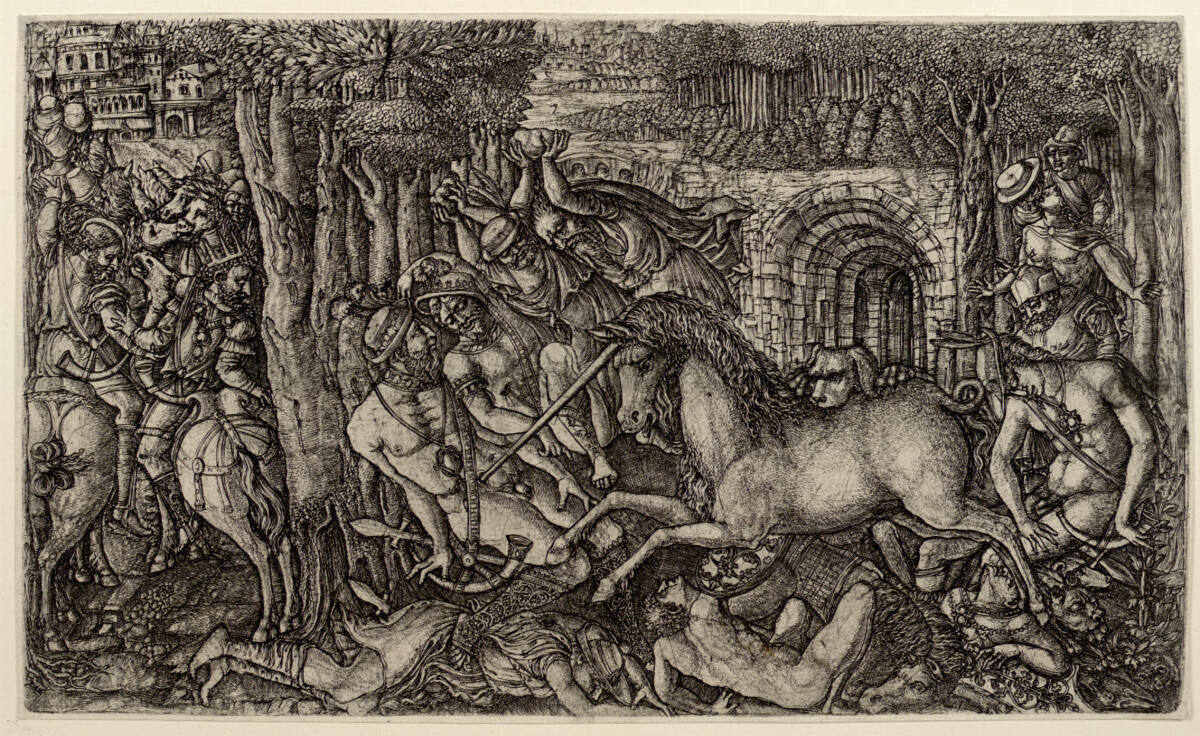 Ein König, vom Einhorn verfolgt, Jean Duvet, 1545–1560