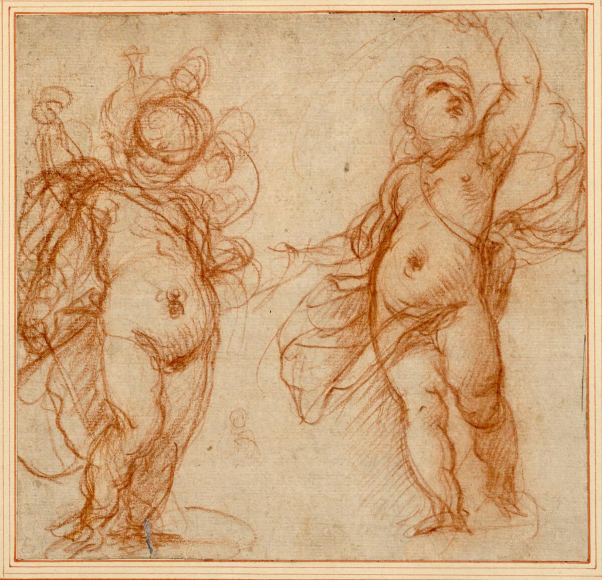 Ercole Procaccini il giovane, Zwei Puttenstudien, Inv. Nr.: 2437