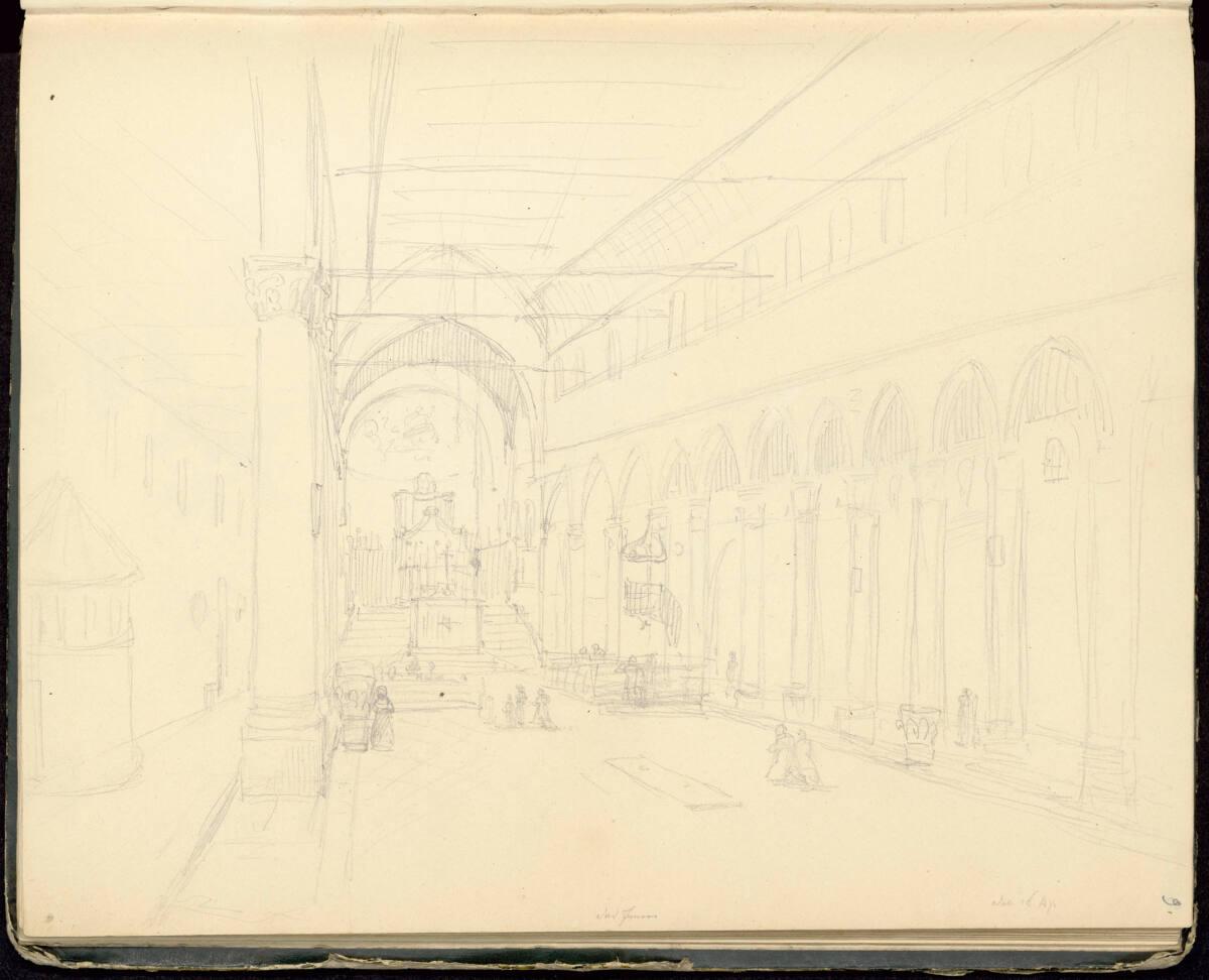 Peter Fendi, Inneres der Kirche von Aquileia, Inv. Nr.: 28268/9