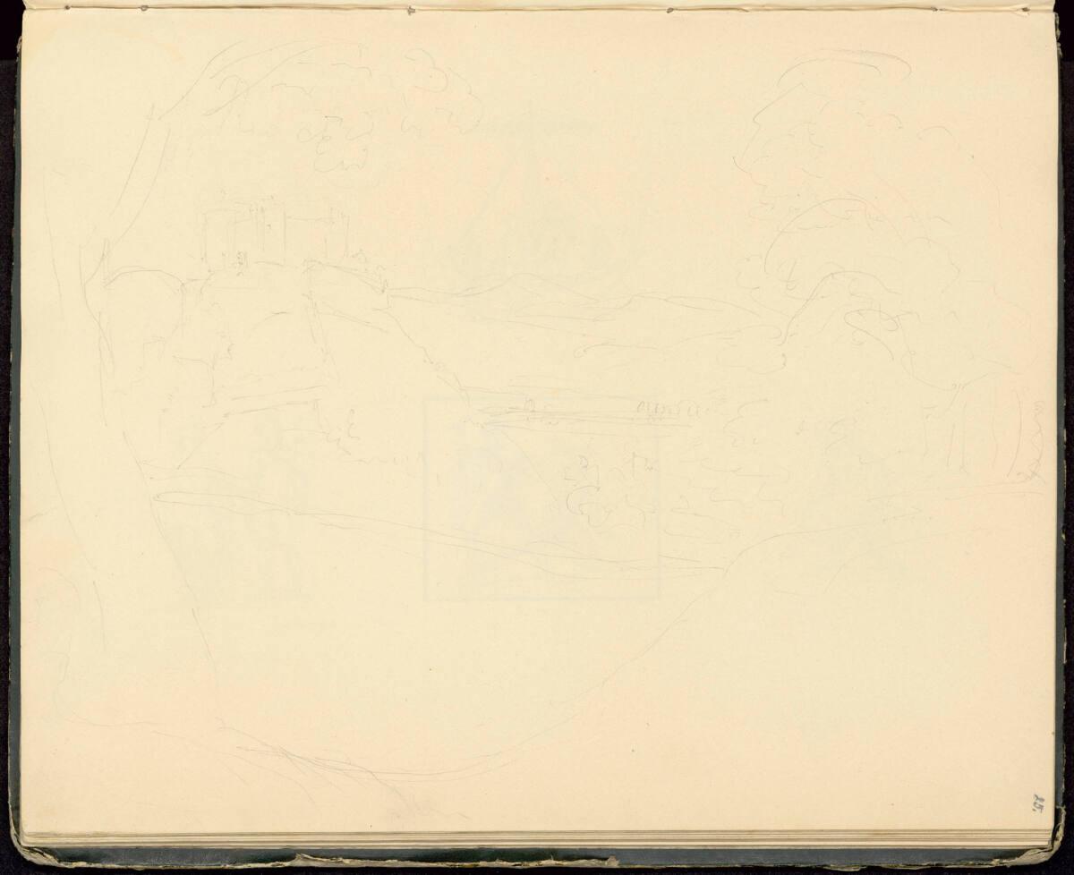 Peter Fendi, Skizze einer Burg, Inv. Nr.: 28268/25