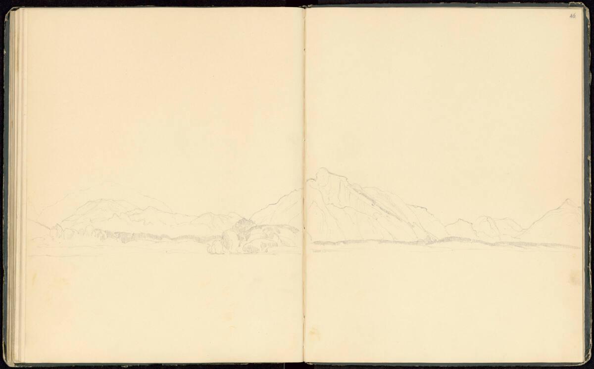 Peter Fendi, Landschaft, Inv. Nr.: 28268/45v-46r