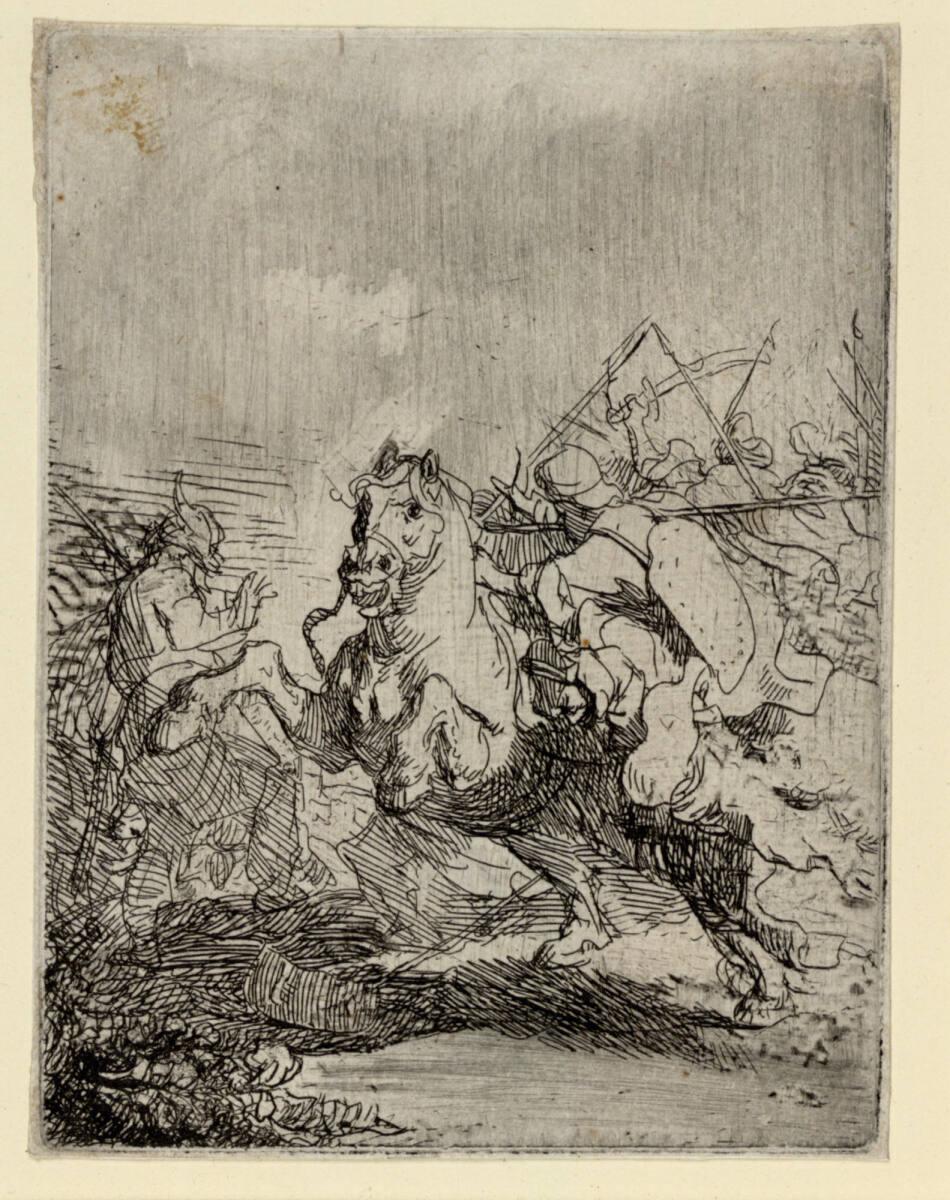 Rembrandt Harmensz. van Rijn, Das Reitergefecht, Inv. Nr.: DG1926/219