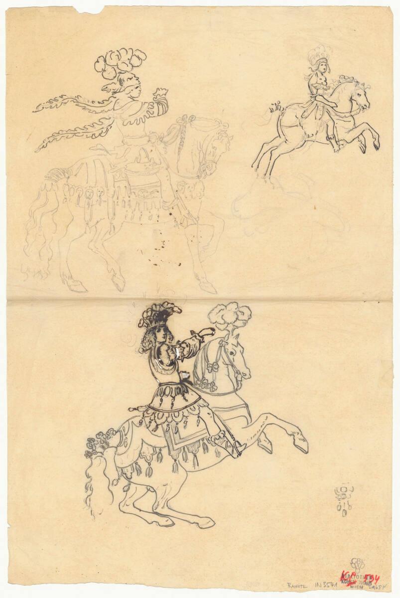 Johann Matthias Ranftl, Reiterstudien, Inv. Nr.: 49052